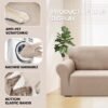 Unyqoos® Elastische bankhoes voor driezitsbank met antislip en huisdierbescherming