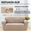 Unyqoos® Elastische bankhoes voor driezitsbank met antislip en huisdierbescherming