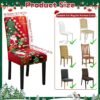 Unyqoos® Elastische kerststoelhoezen voor feestelijke decoratie en bescherming, set van 2