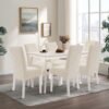 Unyqoos® Set van 6 elastische stoelhoezen voor diverse stoelen, beige kleur