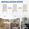 Unyqoos® Set van 6 elastische stoelhoezen voor diverse stoelen, beige kleur
