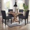 Unyqoos® Rekbare en wasbare stoelhoezen set van 2 voor eetkamerstoelen antracietgrijs