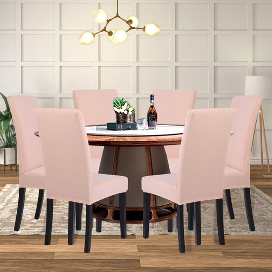 Unyqoos® Set van 6 Rekbare Stoelhoezen voor Eetkamer en Feestelijke Gelegenheden