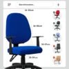Unyqoos® Universele stretch bureaustoelhoezen voor comfort en bescherming in blauw