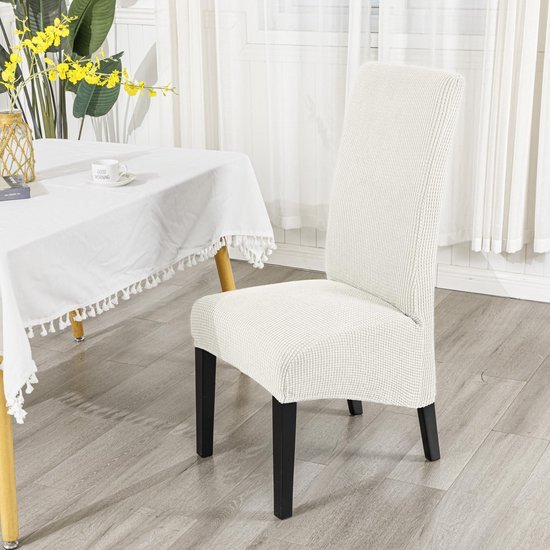550x550-28186.jpg Unyqoos® Set van 6 elastische stoelhoezen voor grote eetkamerstoelen in melkwitte kleur