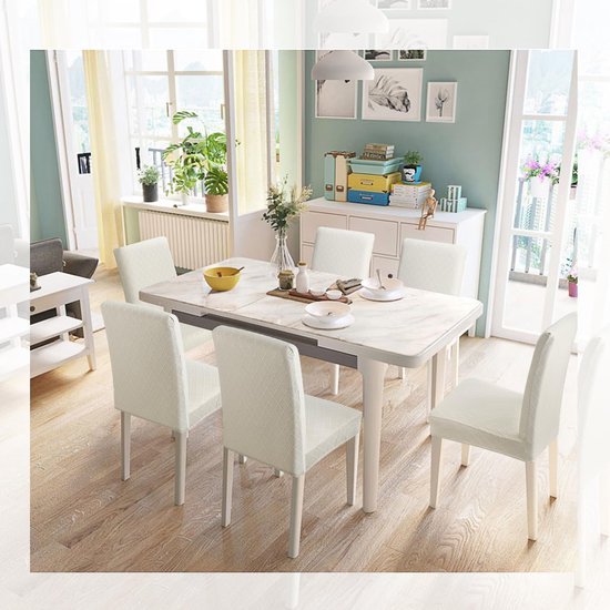Unyqoos® Elastische stoelhoezen set voor eetkamerstoelen in diverse stijlen