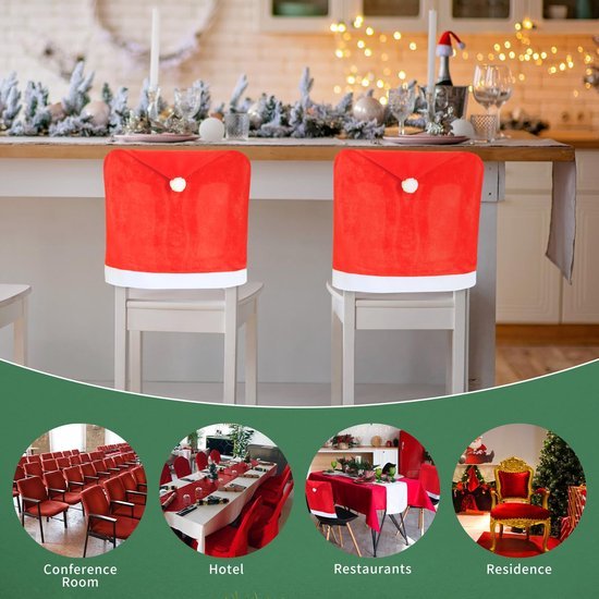 550x550-28254.jpg Unyqoos® Set van 4 decoratieve stoelhoezen met kerstmanhoeden voor feestelijke tafeldecoratie