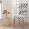 Unyqoos® Set van 6 Stretch Stoelhoezen voor Eetkamerstoelen - Jacquard Stof, Wasbaar en Beschermend