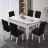 Unyqoos® Set van 4 elastische stoelhoezen voor eetkamer en keuken, wasbaar en