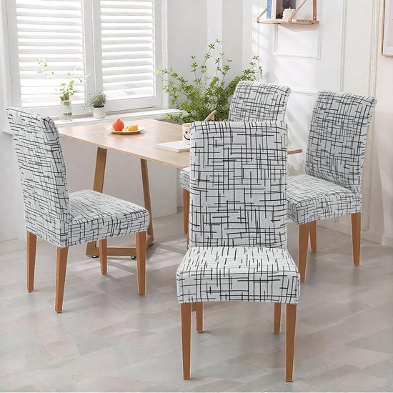 550x550-28278.jpg Unyqoos® Set van 6 Stretch Stoelhoezen voor Schuifstoelen - Universele Wasbare Bescherming voor Eetkamerstoelen