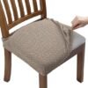 Unyqoos® Set van 4 rekbare stoelhoezen voor eetkamerstoelen met jacquard design