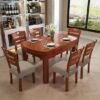 Unyqoos® Set van 4 rekbare stoelhoezen voor eetkamerstoelen met jacquard design