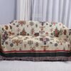 Unyqoos® Stijlvolle Geometrische Deken voor Bank, Bed en Stoel met Decoratieve Kwastjes