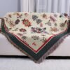 Unyqoos® Stijlvolle Geometrische Deken voor Bank, Bed en Stoel met Decoratieve Kwastjes