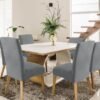 Unyqoos® Set van 4 elastische stoelhoezen in lichtgrijs voor diverse gelegenheden