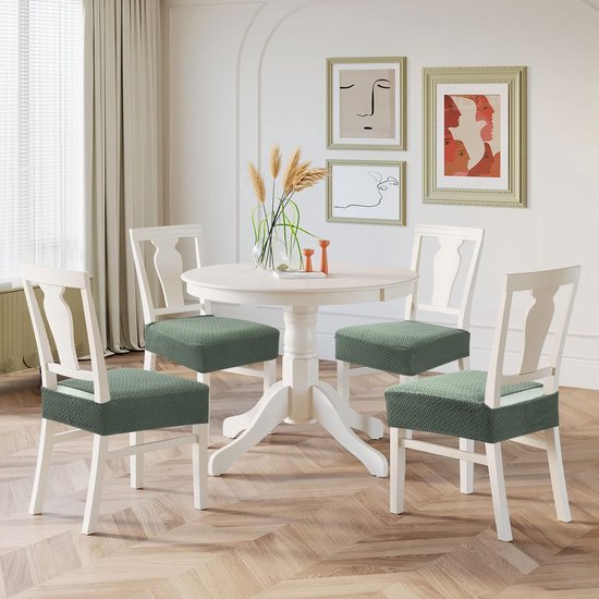 Unyqoos® Elastische en stijlvolle stoelhoezen set van 4 voor eetkamerstoelen