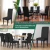Unyqoos® Set van 4 elastische stoelhoezen voor diverse gelegenheden en interieurstijl