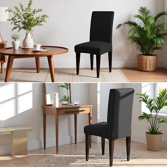 Unyqoos® Set van 4 elastische stoelhoezen voor diverse gelegenheden en interieurstijl