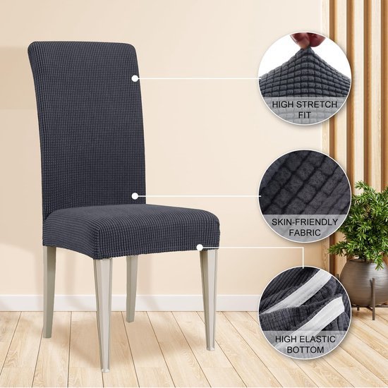 550x550-28355.jpg Unyqoos® Set van 6 elastische en wasbare stoelhoezen voor diverse gelegenheden