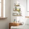 Unyqoos ® Stijlvolle Houten Wandplank Set van 3 voor Diverse Ruimtes in Huis