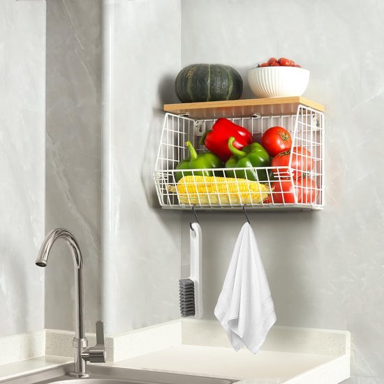 Unyqoos ® Fruitschaal Met Veelzijdige Opbergmogelijkheden Voor Keuken, Badkamer En Meer - Gelaagd En Wandmontage Opties