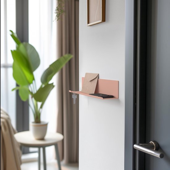 Unyqoos ® Stijlvol Wandrek met Haken en Kabelhouder voor Diverse Ruimtes