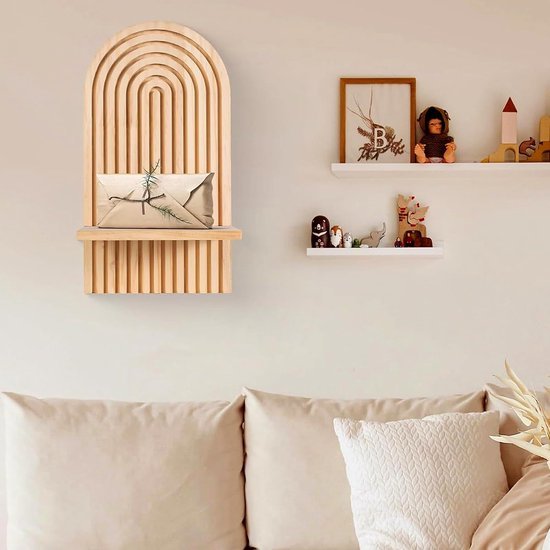 Unyqoos ® Houten Boho Wandrek voor Stijlvolle Woonkamer en Slaapkamer Decoratie
