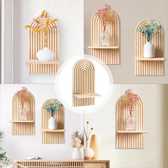 Unyqoos ® Houten Boho Wandrek voor Stijlvolle Woonkamer en Slaapkamer Decoratie