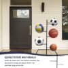 Unyqoos® Ruimtebesparende Verticale Ballenhouder met Uittrekbare Opbergrekken voor Sportballen