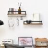 Unyqoos ® Stijlvolle Zwevende Wandplanken Set met Handdoekhouder voor Diverse Ruimtes