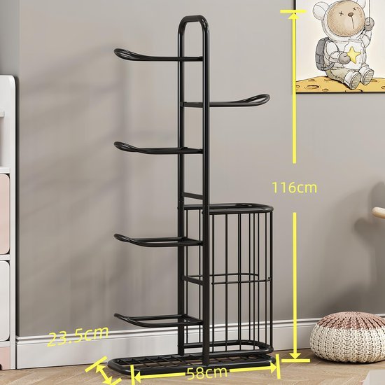 Unyqoos® Stabiele en Ruimtebesparende Ballenopslag voor Binnen en Buiten met Flexibele Montageopties