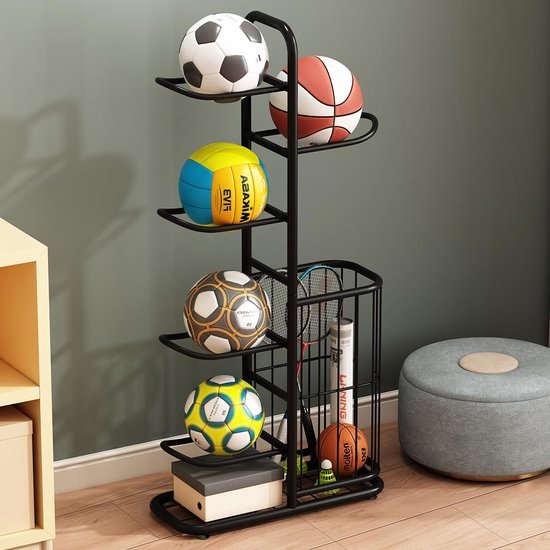 Unyqoos® Stabiele en Ruimtebesparende Ballenopslag voor Binnen en Buiten met Flexibele Montageopties