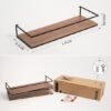 Unyqoos ® Zwevende Wandplankenset van Metaal en Houtfineer voor Diverse Kamers