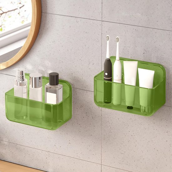 Unyqoos® Transparante zelfklevende doucheplanken set voor georganiseerde badkamer en keuken