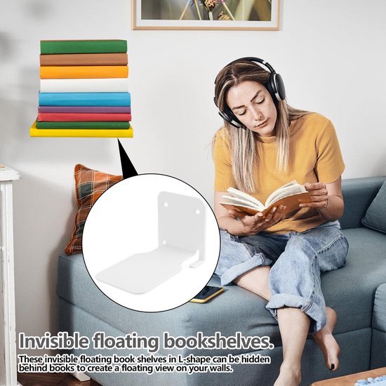 550x550-28524.jpg Unyqoos® Set van 4 zwevende boekenplanken voor stijlvolle en ruimtebesparende wandopslag