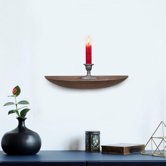 Unyqoos® Set van halfronde zwevende wandplanken voor veelzijdige interieurinrichting