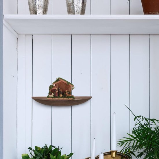 Unyqoos® Set van halfronde zwevende wandplanken voor veelzijdige interieurinrichting