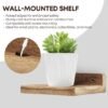 Unyqoos® Set van twee compacte houten wandrekken voor stijlvolle presentatie en opslag