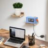 Unyqoos® Set van twee compacte houten wandrekken voor stijlvolle presentatie en opslag