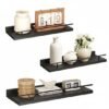 550x550-28577.jpg Unyqoos® Set van drie zwarte houten wandrekken voor diverse ruimtes en decoraties