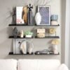 Unyqoos® Stijlvolle Metalen Wandplanken Set van 2 - Industrieel Design voor Diverse Ruimtes
