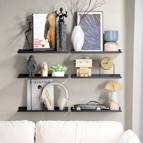 Unyqoos® Stijlvolle Metalen Wandplanken Set van 2 - Industrieel Design voor Diverse Ruimtes