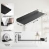 Unyqoos® Stijlvolle Metalen Wandplanken Set van 2 - Industrieel Design voor Diverse Ruimtes
