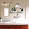 550x550-28620.jpg Unyqoos® Set van Twee Witte Wandplanken van Massief Hout voor Decoratie en Opslag