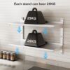 Unyqoos® Roestvrijstalen keukenwandrek voor efficiënte opslag in horeca en thuis