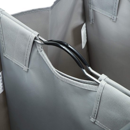 Unyqoos ® Mobiele Wasmand Met Twee Compartimenten Voor Gemakkelijk Sorteren Van Wasgoed