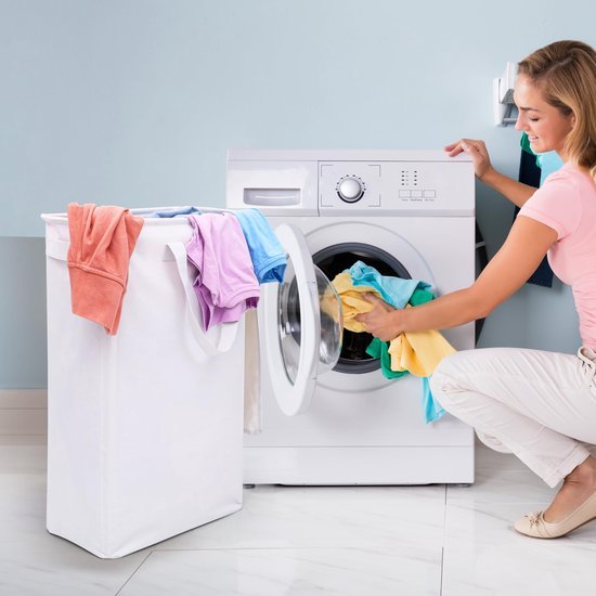 Unyqoos ® Stijlvolle Opvouwbare Wasmand met Deksel en Handgrepen voor Eenvoudige Organisatie