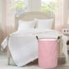 Unyqoos® Stijlvolle Opvouwbare Ronde Wasmand met Trekkoordsluiting voor Diverse Opslagbehoeften