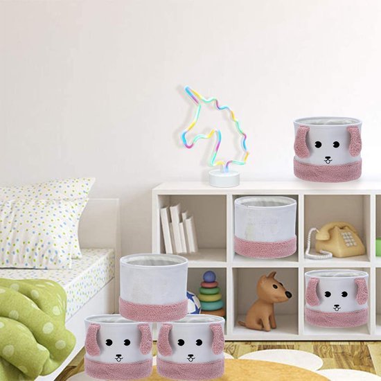 Unyqoos® Decoratieve Linnen Opbergmand voor Kinderen met Cartoon Design en Multifunctioneel Gebruik