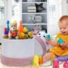 Unyqoos® Decoratieve Linnen Opbergmand voor Kinderen met Cartoon Design en Multifunctioneel Gebruik